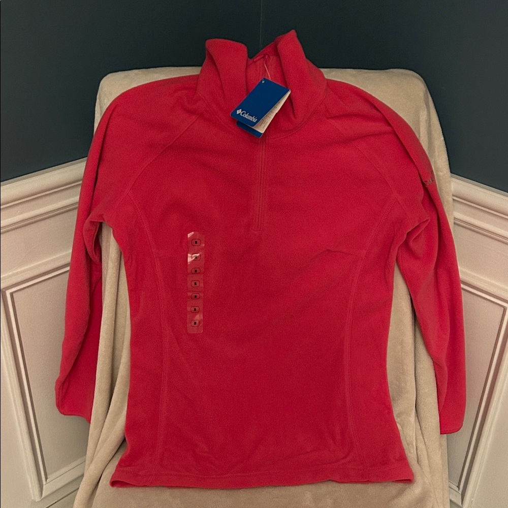 Columbia Vibrant Red Quarter-Zip Fleece